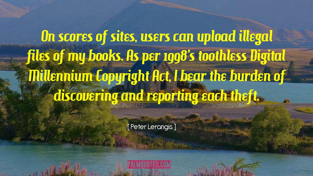 Peter Lerangis Quotes: On scores of sites, users