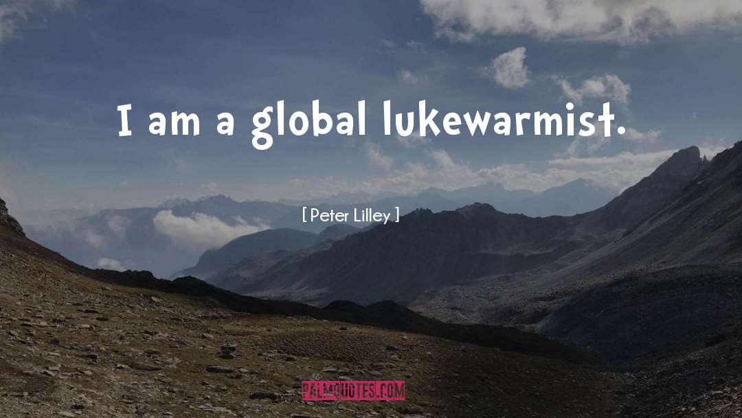 Peter Lilley Quotes: I am a global lukewarmist.