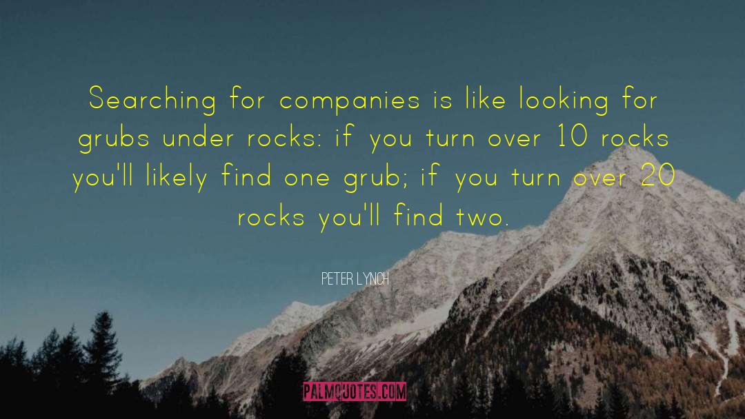 Peter Lynch Quotes: Searching for companies is like