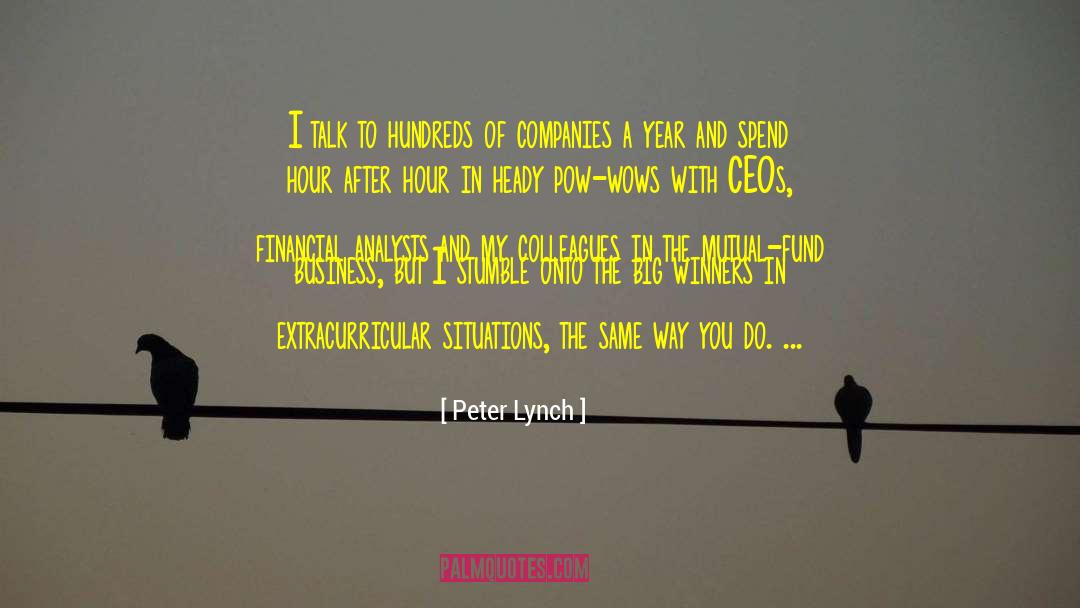 Peter Lynch Quotes: I talk to hundreds of