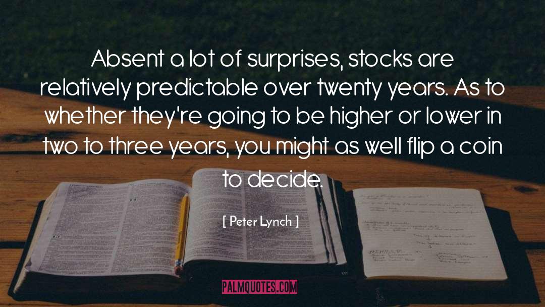 Peter Lynch Quotes: Absent a lot of surprises,