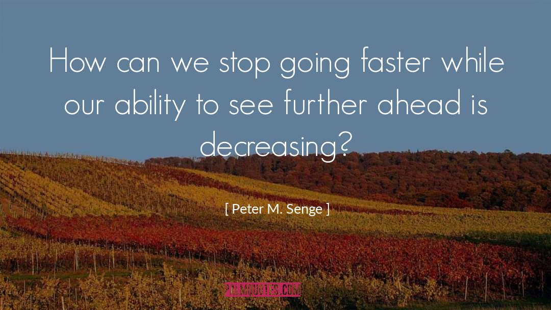 Peter M. Senge Quotes: How can we stop going