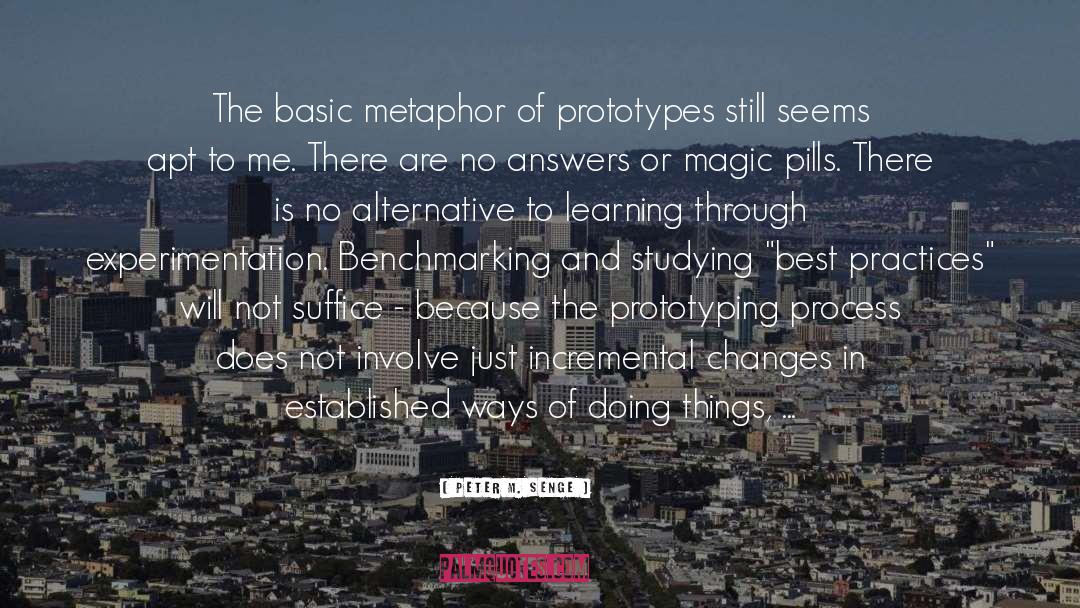 Peter M. Senge Quotes: The basic metaphor of prototypes