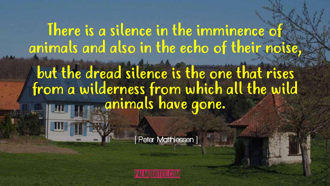 Peter Matthiessen Quotes: There is a silence in