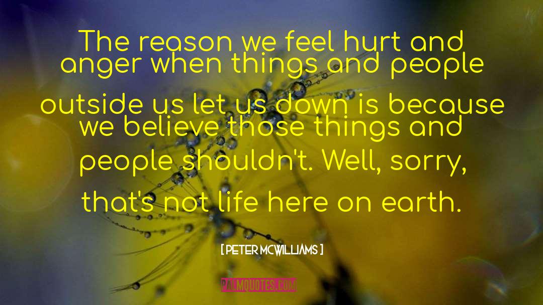 Peter McWilliams Quotes: The reason we feel hurt