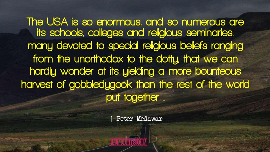 Peter Medawar Quotes: The USA is so enormous,