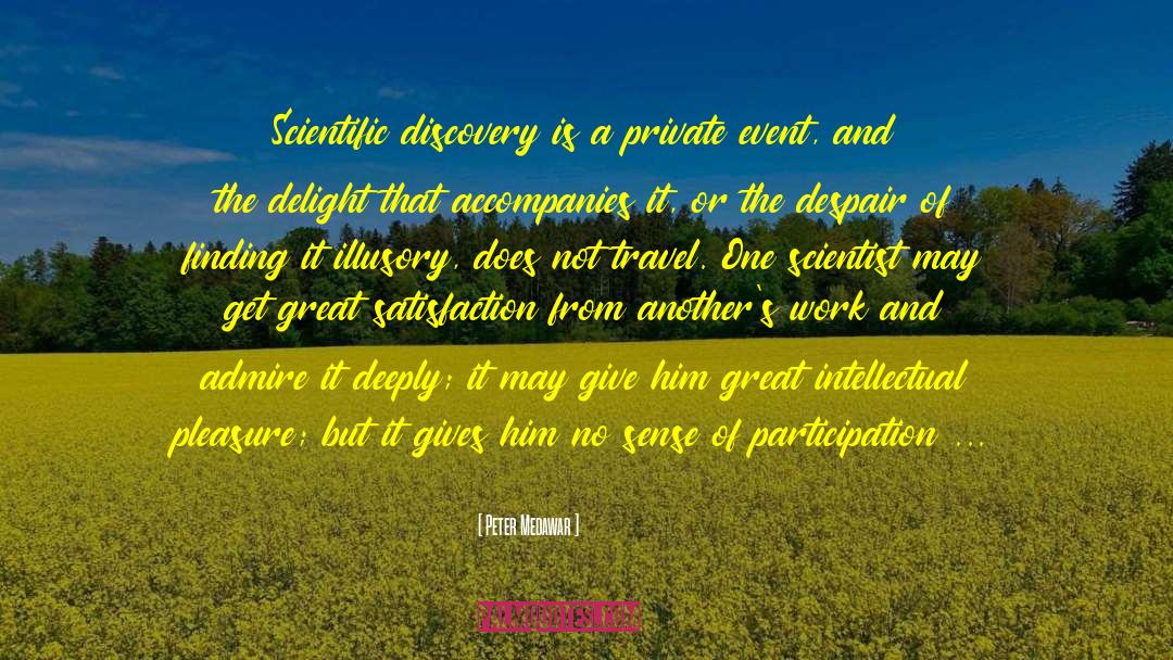 Peter Medawar Quotes: Scientific discovery is a private