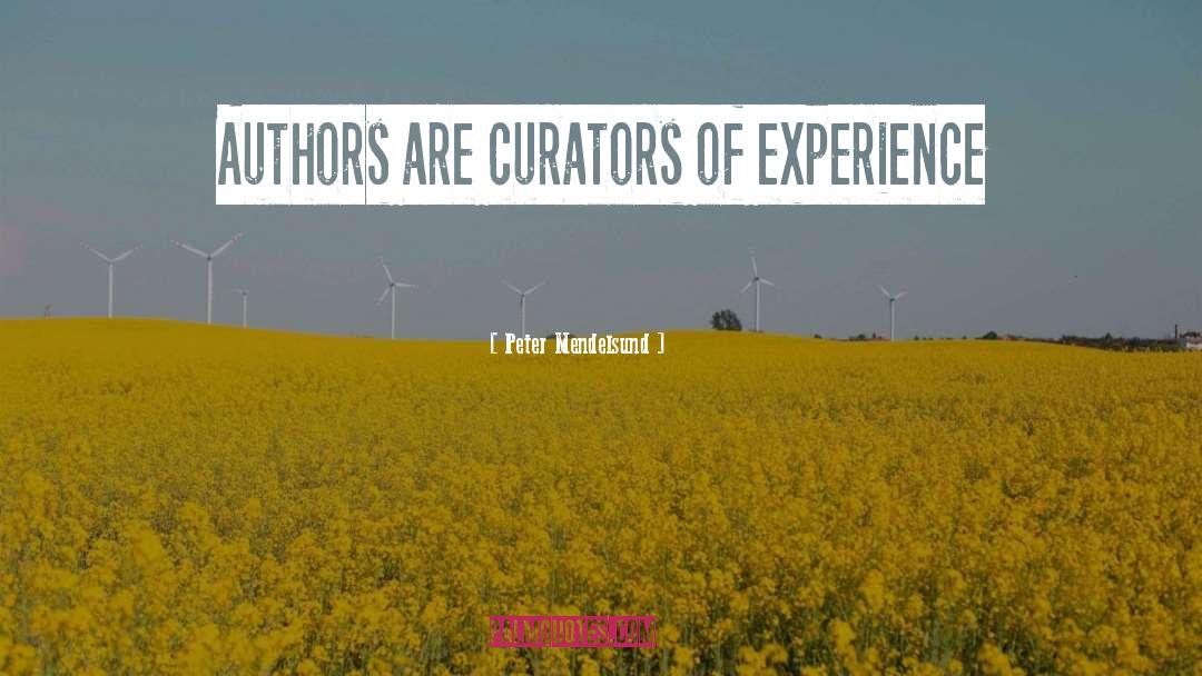 Peter Mendelsund Quotes: Authors are curators of experience