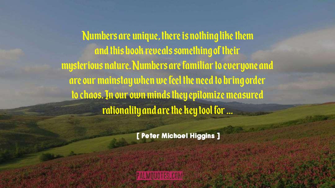 Peter Michael Higgins Quotes: Numbers are unique, there is