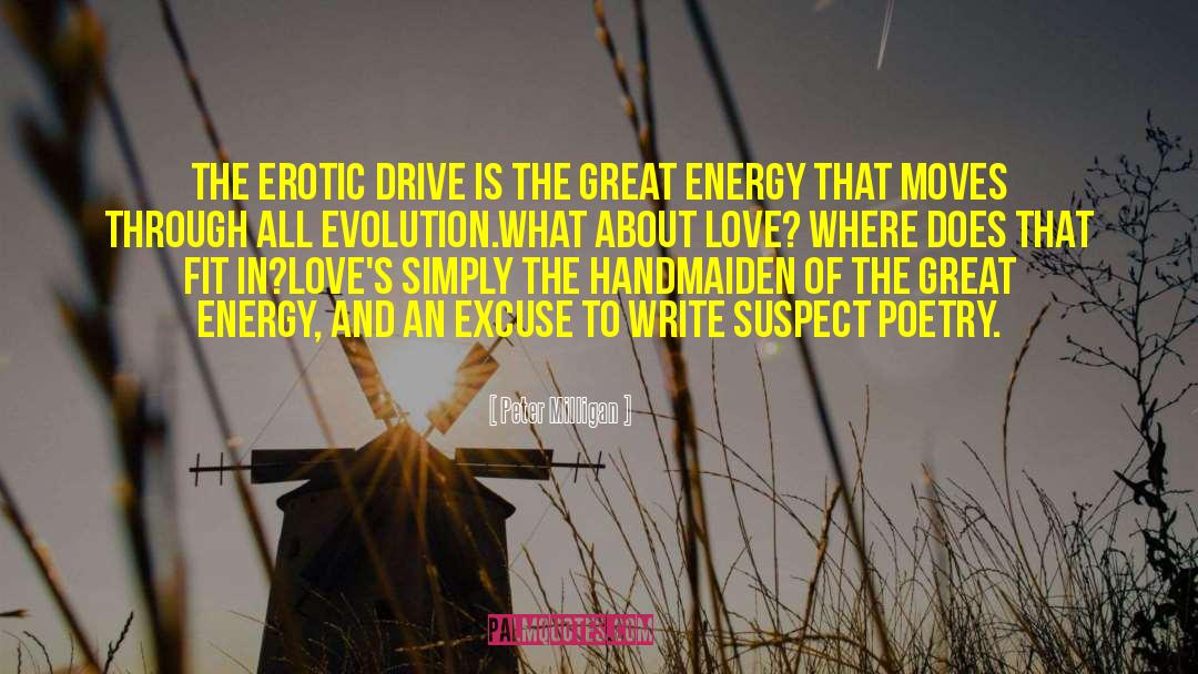 Peter Milligan Quotes: The erotic drive is the