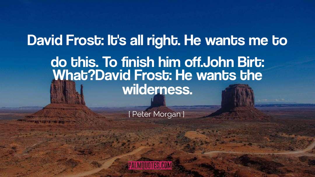Peter Morgan Quotes: David Frost: It's all right.