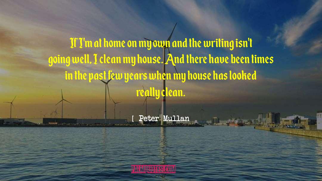 Peter Mullan Quotes: If I'm at home on