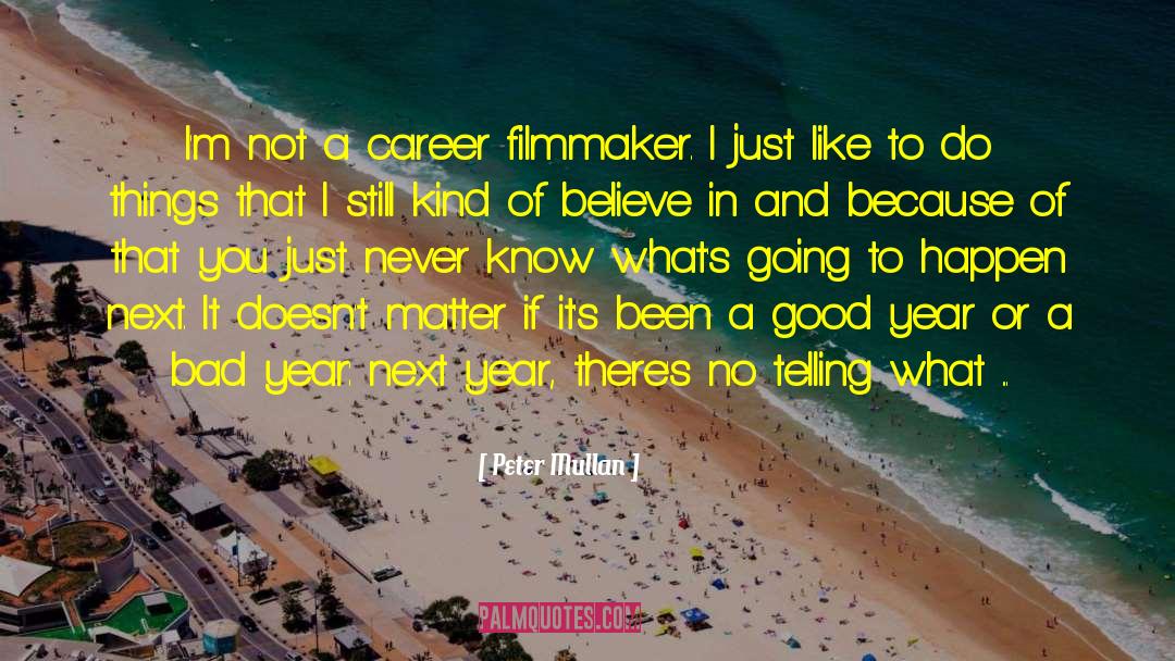 Peter Mullan Quotes: I'm not a career filmmaker.
