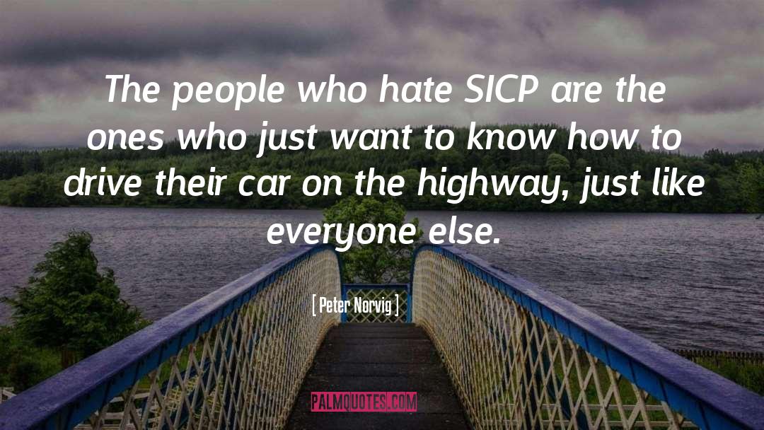 Peter Norvig Quotes: The people who hate SICP