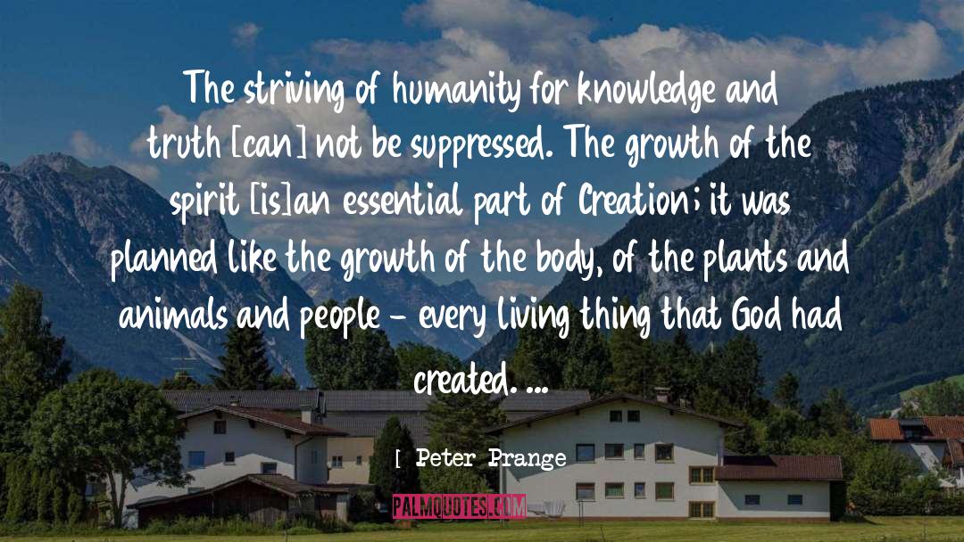 Peter Prange Quotes: The striving of humanity for