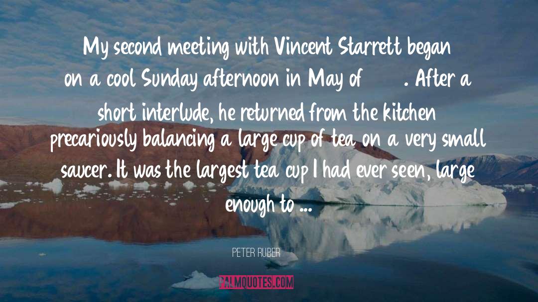 Peter Ruber Quotes: My second meeting with Vincent