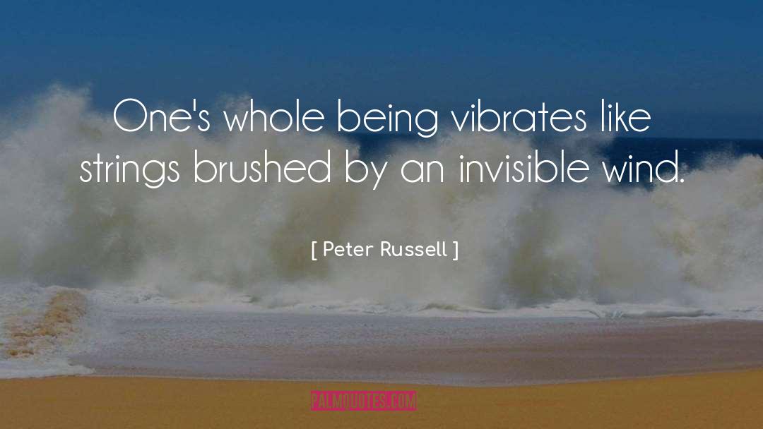 Peter Russell Quotes: One's whole being vibrates like