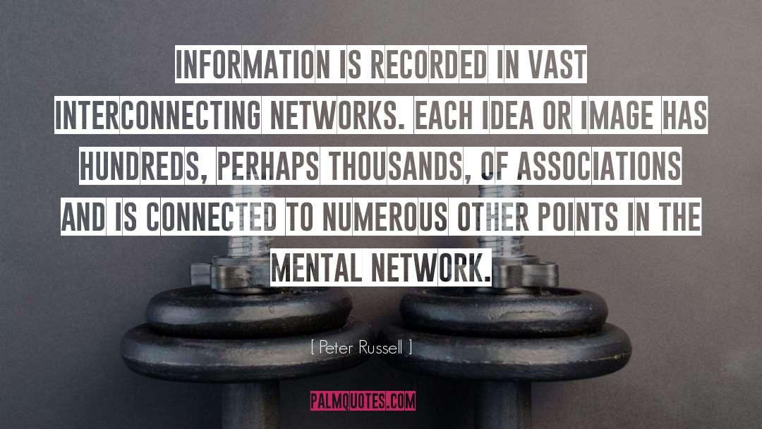 Peter Russell Quotes: Information is recorded in vast