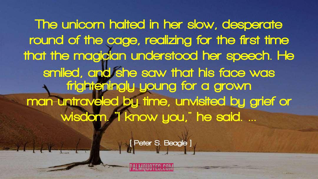 Peter S. Beagle Quotes: The unicorn halted in her