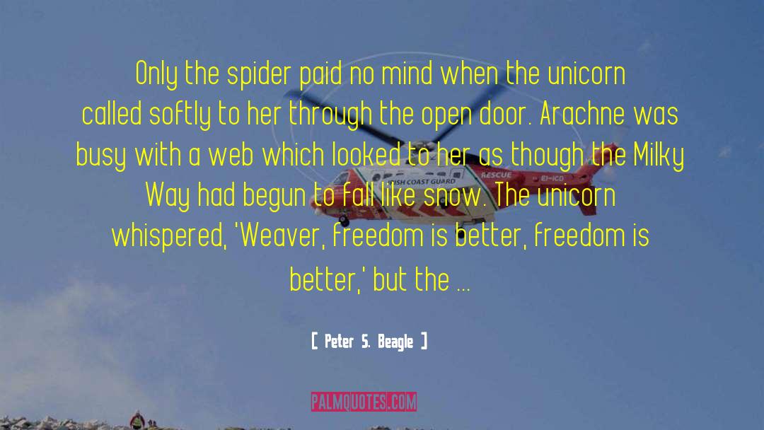 Peter S. Beagle Quotes: Only the spider paid no