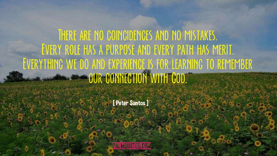 Peter Santos Quotes: There are no coincidences and