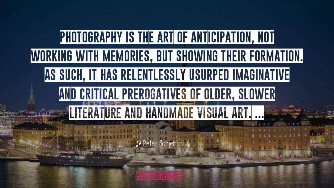 Peter Schjeldahl Quotes: Photography is the art of