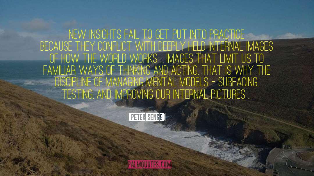 Peter Senge Quotes: New insights fail to get