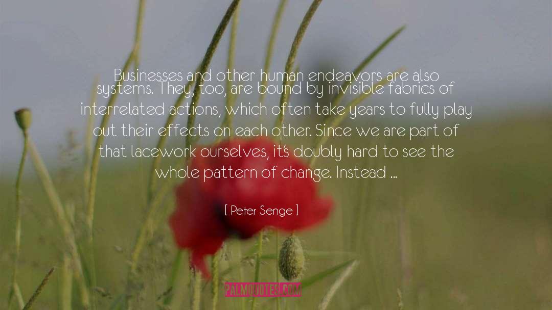 Peter Senge Quotes: Businesses and other human endeavors