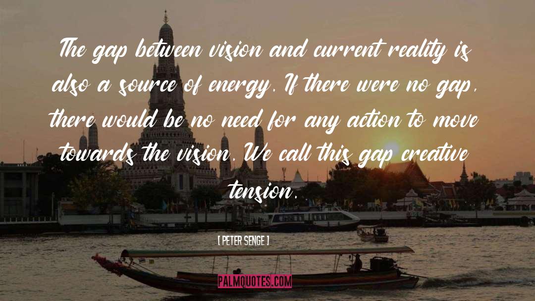 Peter Senge Quotes: The gap between vision and