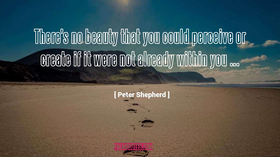 Peter Shepherd Quotes: There's no beauty that you