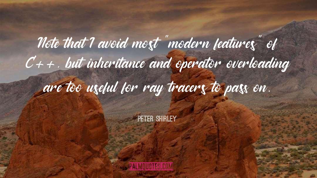 Peter Shirley Quotes: Note that I avoid most