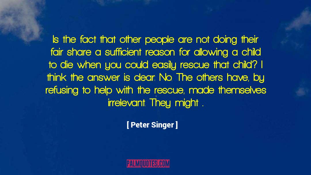 Peter Singer Quotes: Is the fact that other
