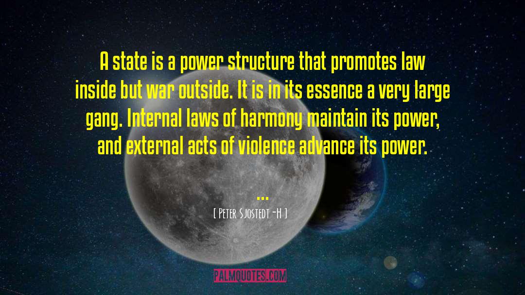 Peter Sjostedt-H Quotes: A state is a power