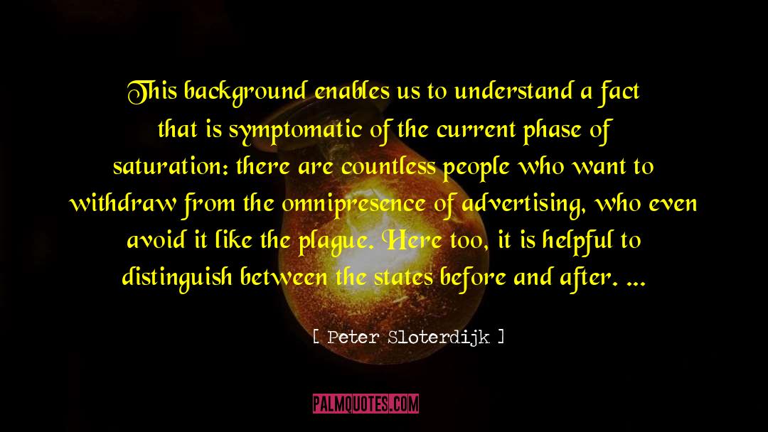 Peter Sloterdijk Quotes: This background enables us to