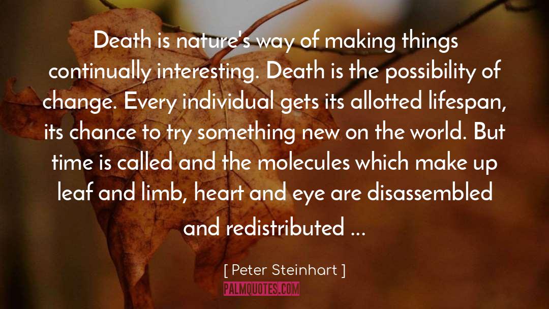 Peter Steinhart Quotes: Death is nature's way of