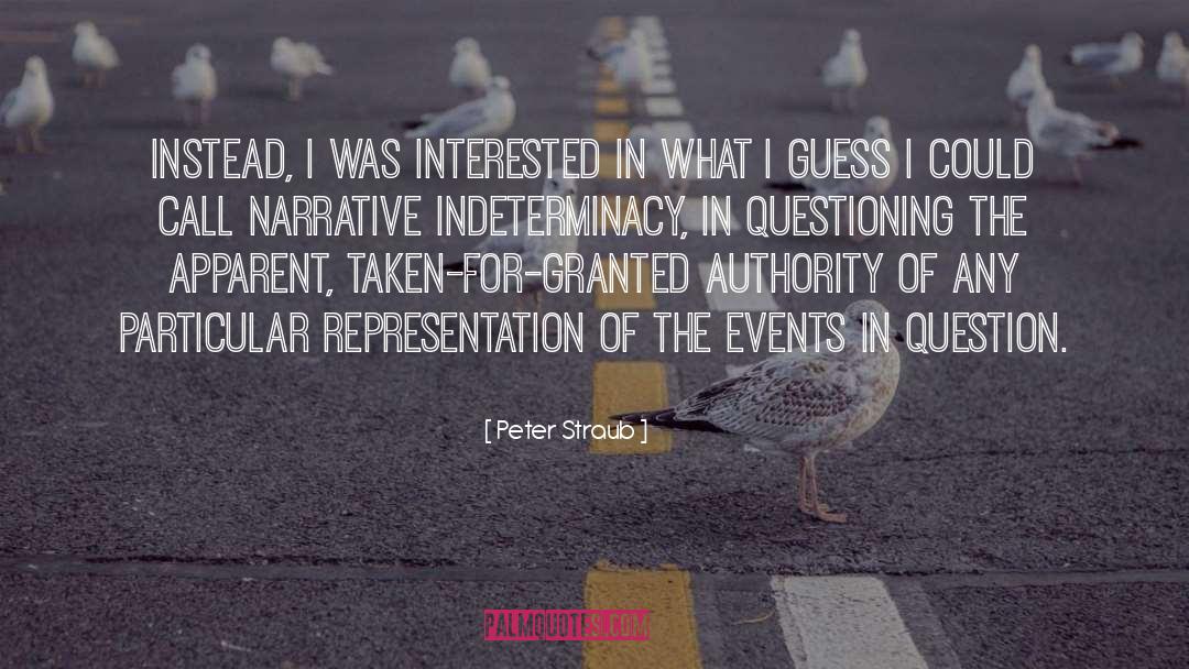 Peter Straub Quotes: Instead, I was interested in