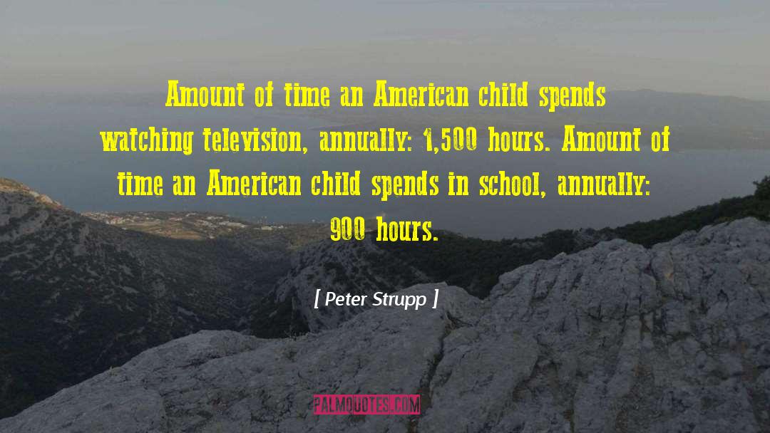 Peter Strupp Quotes: Amount of time an American