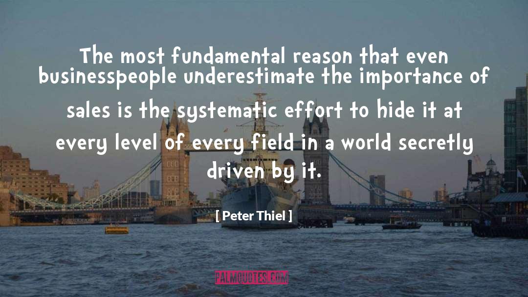 Peter Thiel Quotes: The most fundamental reason that