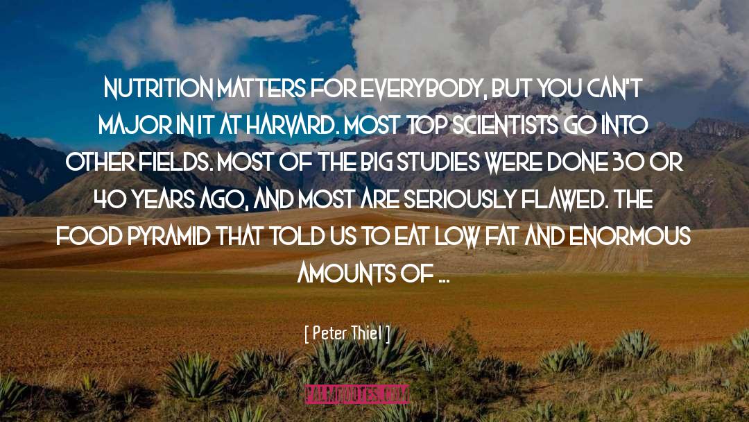 Peter Thiel Quotes: Nutrition matters for everybody, but