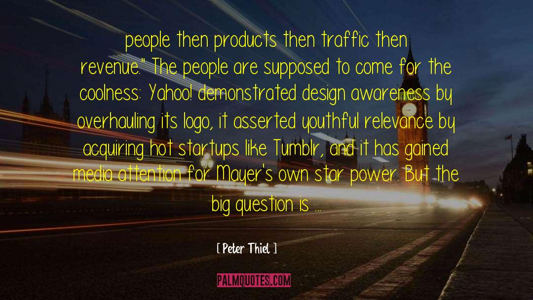Peter Thiel Quotes: people then products then traffic