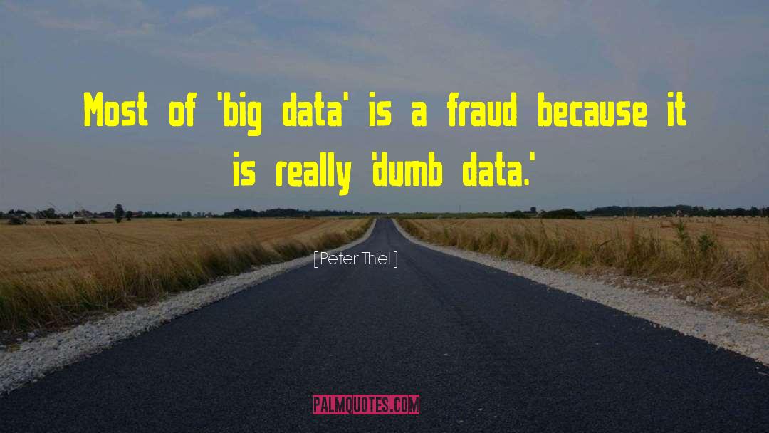 Peter Thiel Quotes: Most of 'big data' is