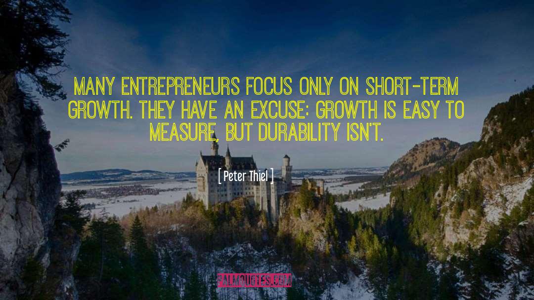 Peter Thiel Quotes: many entrepreneurs focus only on