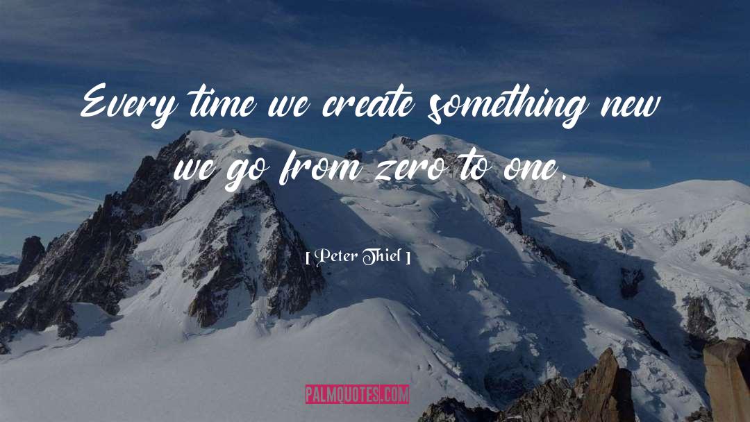 Peter Thiel Quotes: Every time we create something