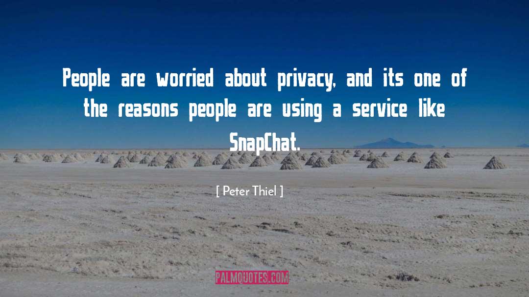 Peter Thiel Quotes: People are worried about privacy,