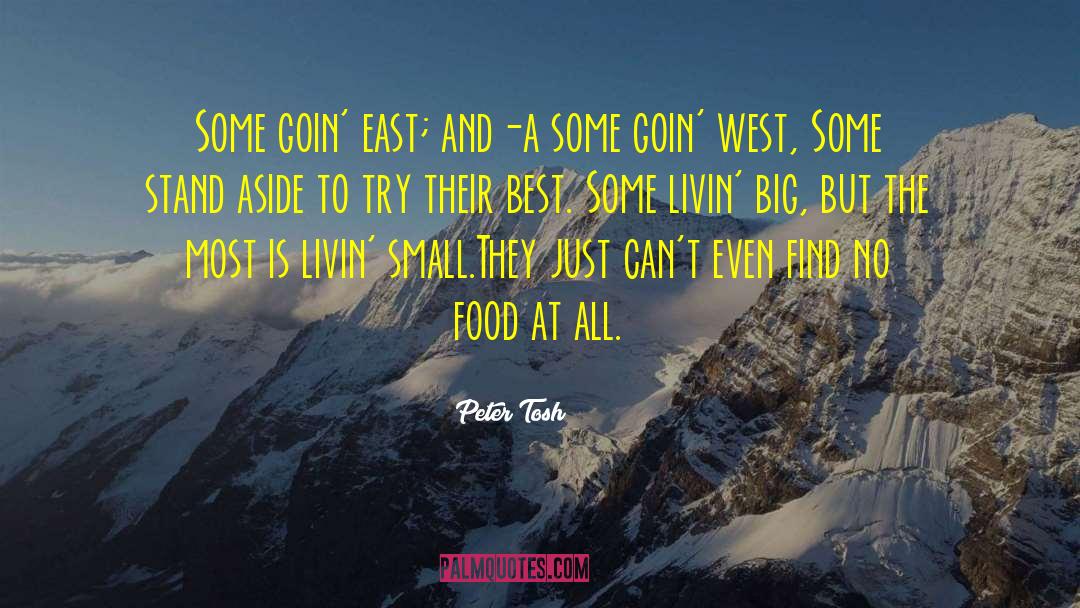 Peter Tosh Quotes: Some goin' east; and-a some