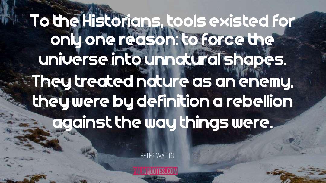 Peter Watts Quotes: To the Historians, tools existed
