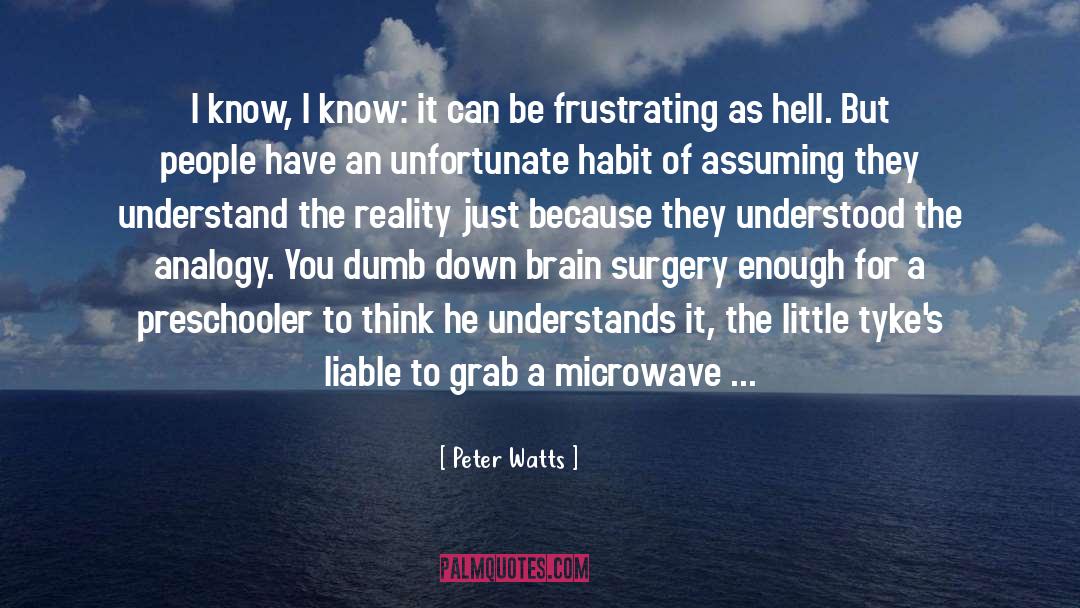 Peter Watts Quotes: I know, I know: it