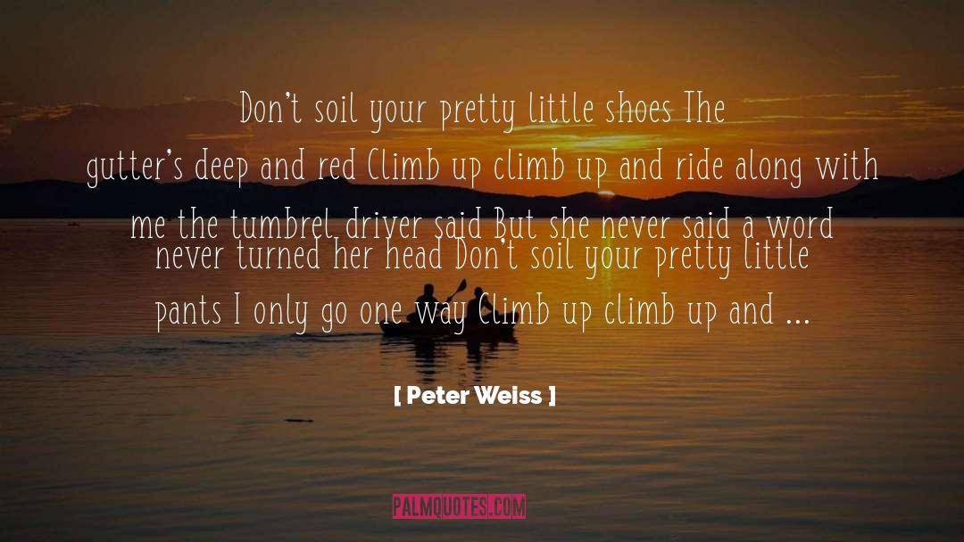 Peter Weiss Quotes: Don't soil your pretty little