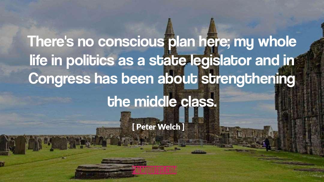 Peter Welch Quotes: There's no conscious plan here;
