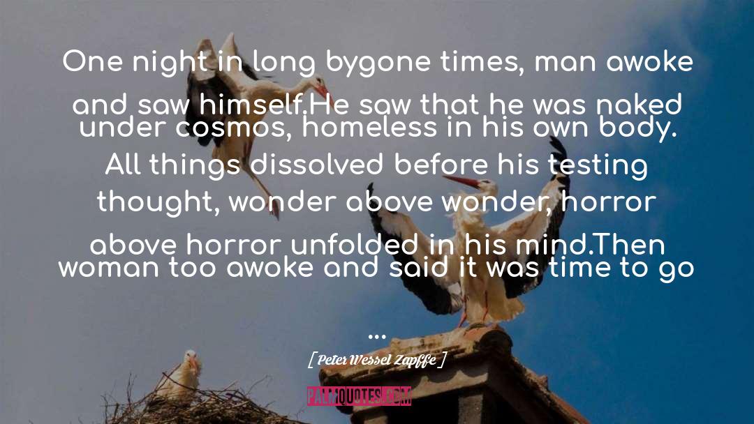 Peter Wessel Zapffe Quotes: One night in long bygone